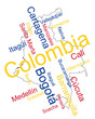 Colombia map and cities