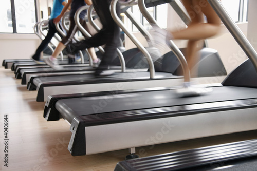 Photo: Women running on treadmills Women running on treadmills