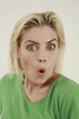 Woman looking surprised