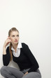 Woman in formal wear looking away