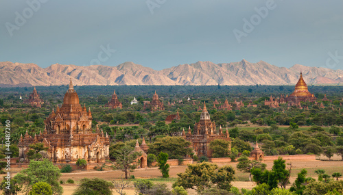 Photo: The Temples of bagan at sunset, Bagan, Myanmar The Temples of bagan at sunset, Bagan, Myanmar