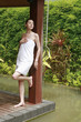Woman in towel at the health club