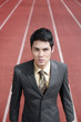 Businessman looking at the camera