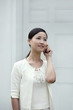 Woman talking on the phone
