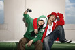 Young man and woman posing for the camera
