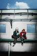 Young man and woman posing for the camera