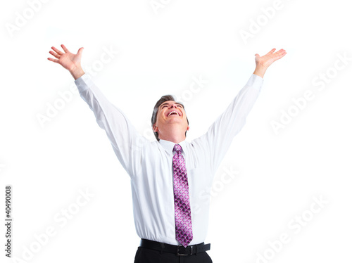 Photo: Happy businessman. Happy businessman.