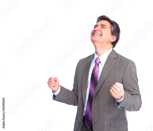 Photo: Happy businessman. Happy businessman.