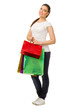 Young girl with bags