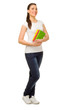 Young girl with books