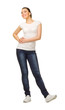 Young smiling girl isolated