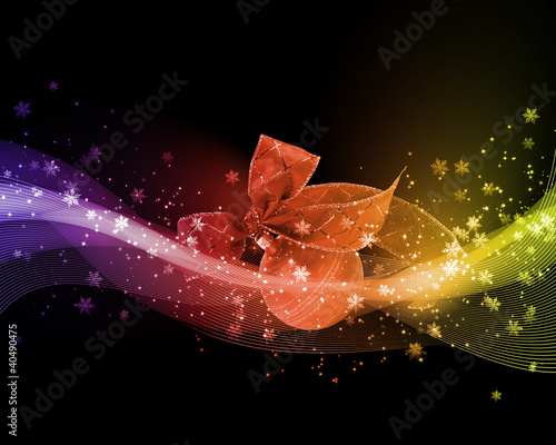 Background with traditional Christmas decoration