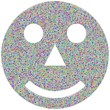 Harlequin mosaic of a happy face Harlequin mosaic of a happy face