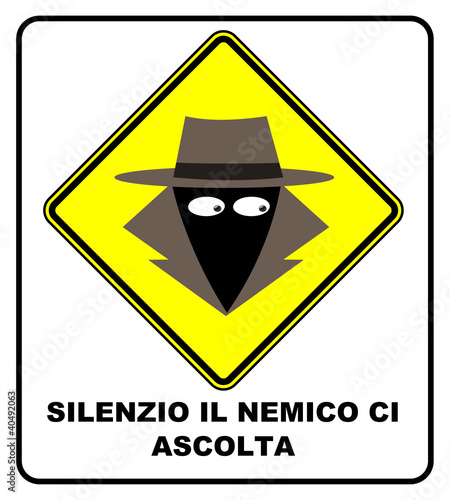Illustration: Silenzio il nemico ci ascolta Silenzio il nemico ci ascolta