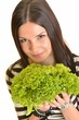 woman with green salade