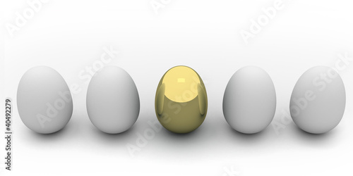 Illustration: Unique golden egg Unique golden egg