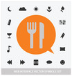 Vector: abstract web interface symbols set abstract web interface symbols set