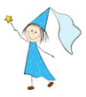 Cute fairy with magic wand