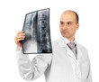 Young attractive doctor studying x-ray image Young attractive doctor studying x-ray image