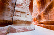 The Siq - narrow gorge to ancient city Petra
