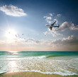 Photo: plne and sea plne and sea