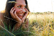 young woman in meadow