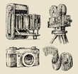 movie camera hand drawn movie camera hand drawn