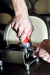 espresso coffee in espresso machine espresso coffee in espresso machine