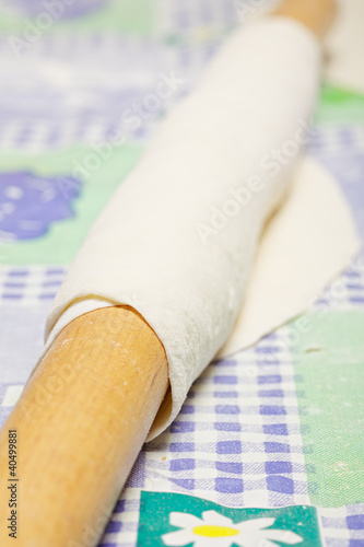 Photo: Pin with dough Pin with dough
