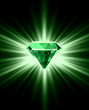 Beautiful green crystal background. Vector