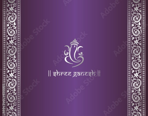 Vector: Ganesha, traditional Hindu wedding card design, India Ganesha, traditional Hindu wedding card design, India