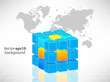 Abstract background with cube