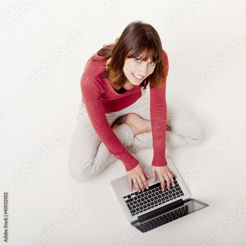 Photo: Working with a laptop Working with a laptop