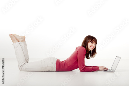 Photo: Happy woman working Happy woman working