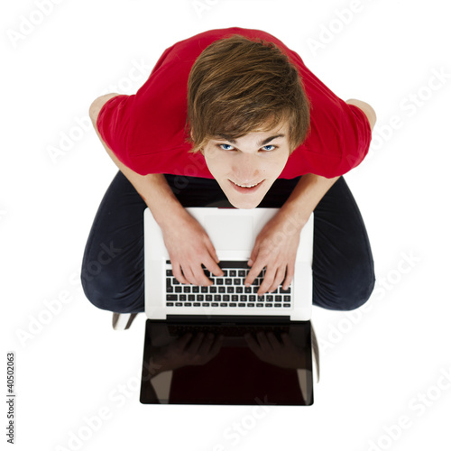 Photo: Man working with a laptop Man working with a laptop