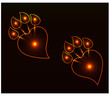 Neon traces of Love abstraction.Vector
