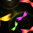 Shiny abstract dragonfly, futuristic vector illustration eps10