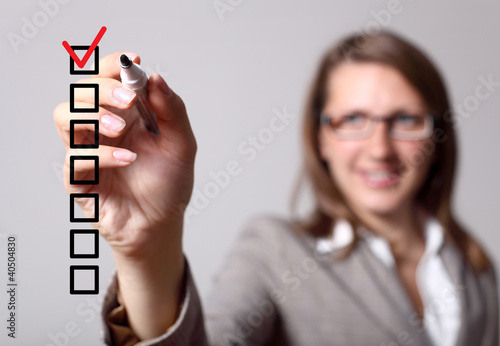 Illustration: Check list with red mark Check list with red mark