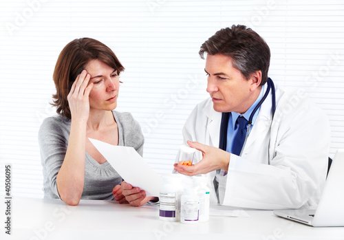 Photo: Doctor and patient woman. Doctor and patient woman.
