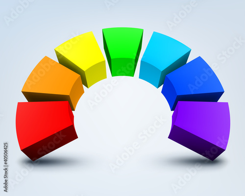 Vector: Vector Illustration of abstract colorful 3d rainbow Vector Illustration of abstract colorful 3d rainbow