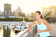 Woman city runner workout