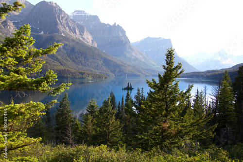 Photo: St Mary lake and Wild goose island St Mary lake and Wild goose island