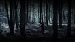 Video: Man runs in dark woods, special effect Man runs in dark woods, special effect