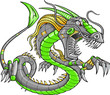 Green Robot Cyborg Dragon Vector Illustration art Green Robot Cyborg Dragon Vector Illustration art