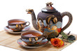 Tea set, Tea Cup with Teapot and Rose