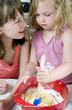 Kids learning baking