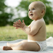 Baby boy clapping his hands