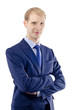 Portrait of a business man isolated on white background. Studio