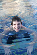 Man swimming in the pool