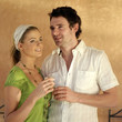 Couple with their drinks